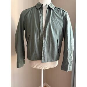 Vintage Blauer Utility Jacket in Sage Green with Epaulets – Size M